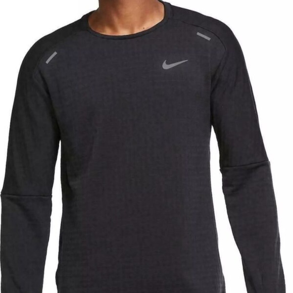 Nike Men's Therma Fit Black LS Running Top - Picture 1 of 2